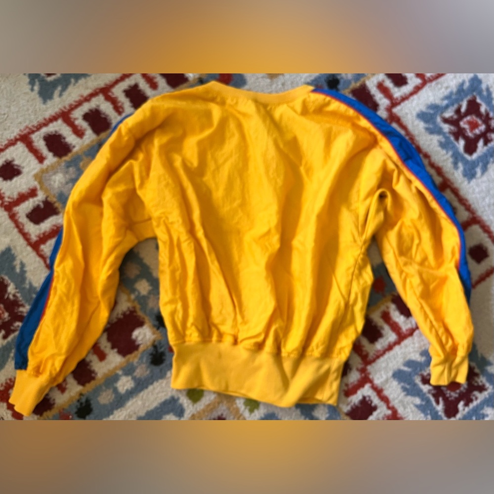 80s nylon yellow tracksuit
